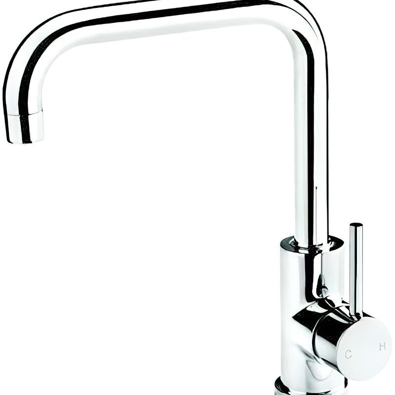 Platinum Squareneck Sink Mixer Chrome