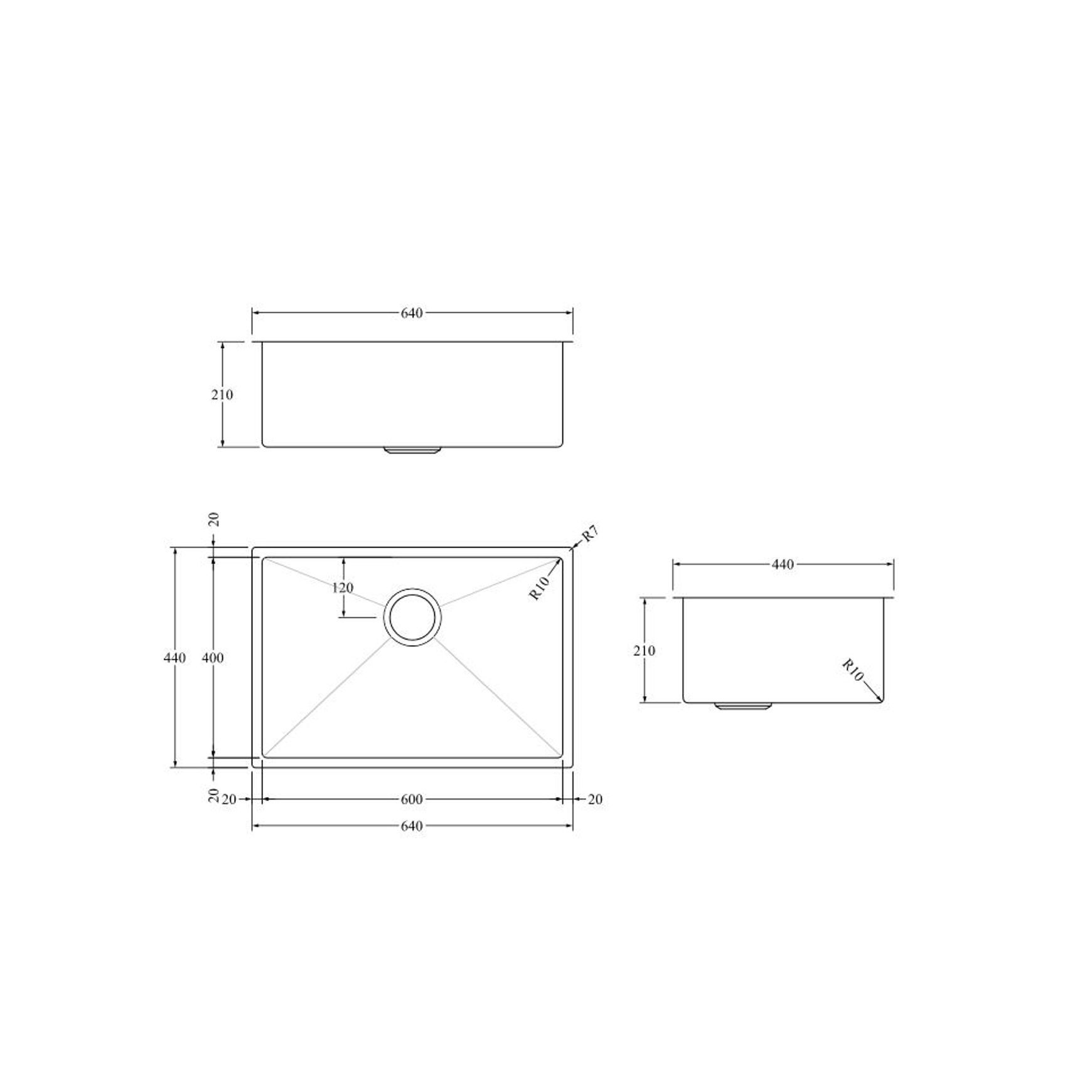 Aspen PVD 600mm Single Kitchen Sink Brushed Brass