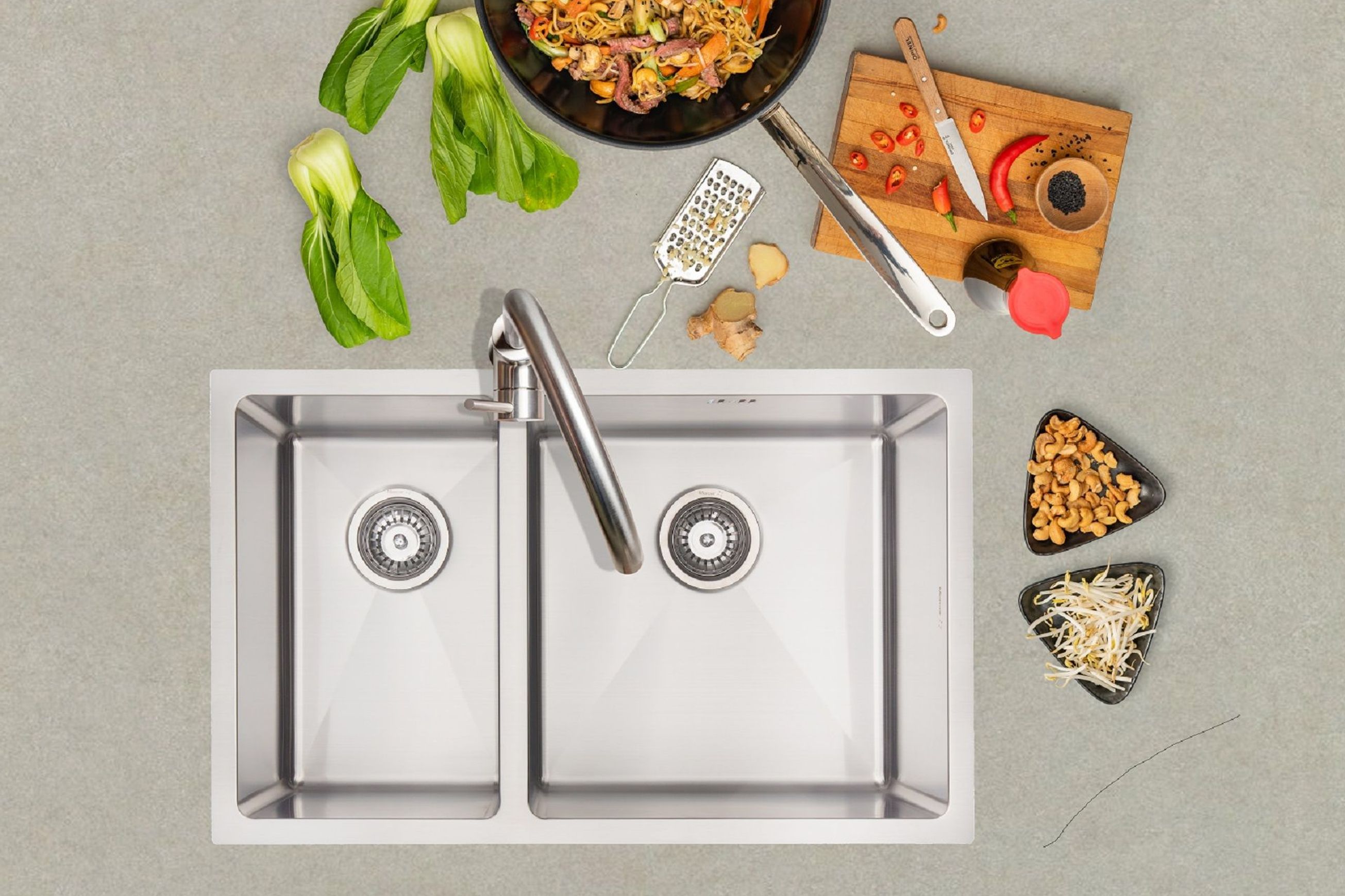 Handmade Stainless Steel Sinks (tight radius) by Mercer