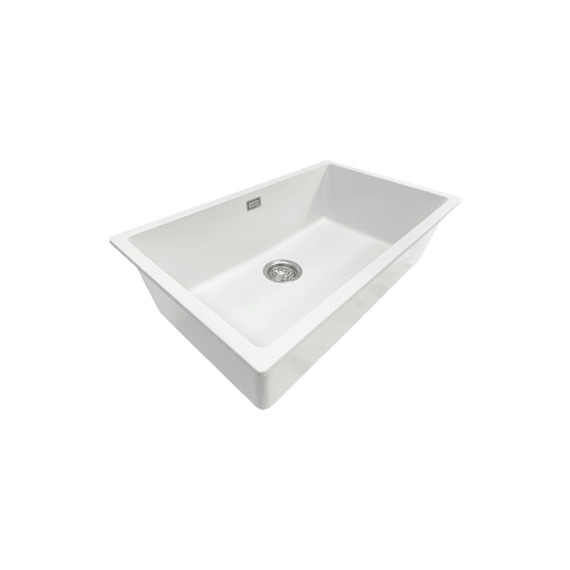Aura Granite 700mm Single Kitchen Sink Matte White
