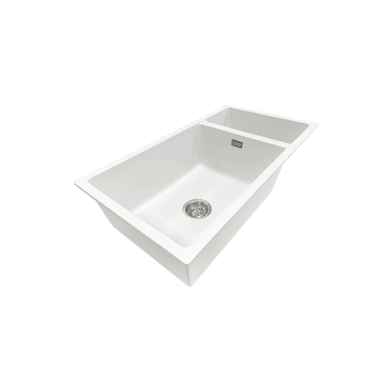 Aura Granite 500/200mm Dual Kitchen Sink Matte White