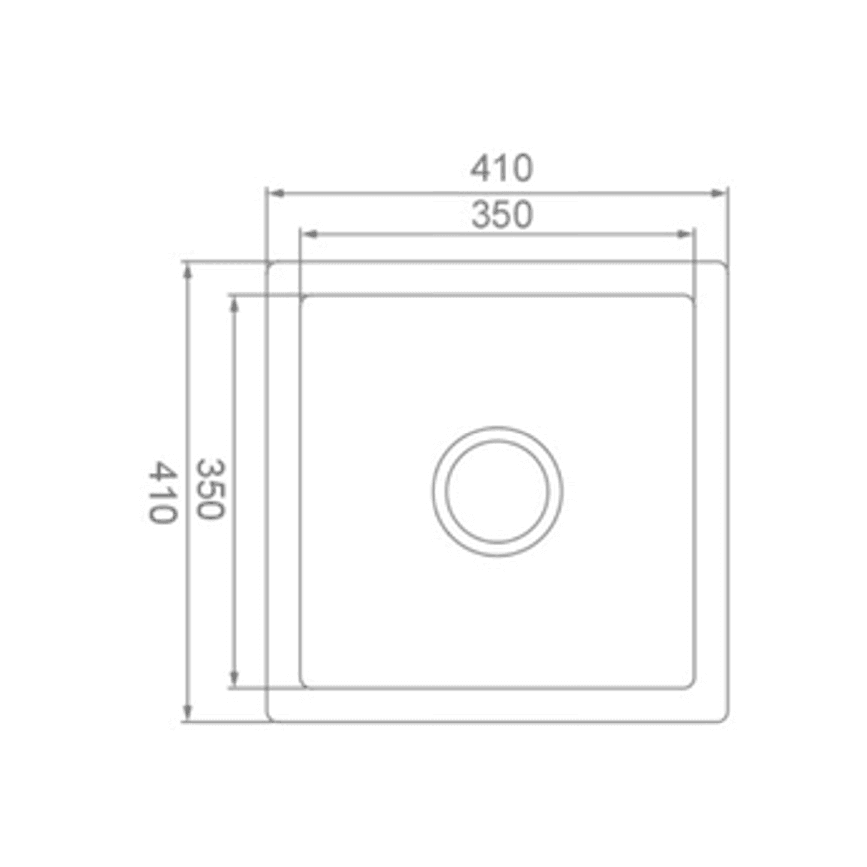 Rolleston 350 x 350 | Kitchen Sink