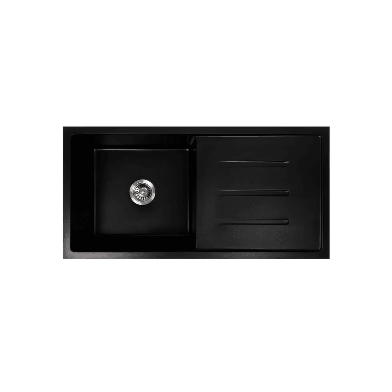 Randall 1000x500 Black Granite Drainboard Sink