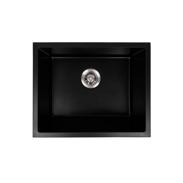 Donald 560x445 Black Granite Square Single Bowl Sink