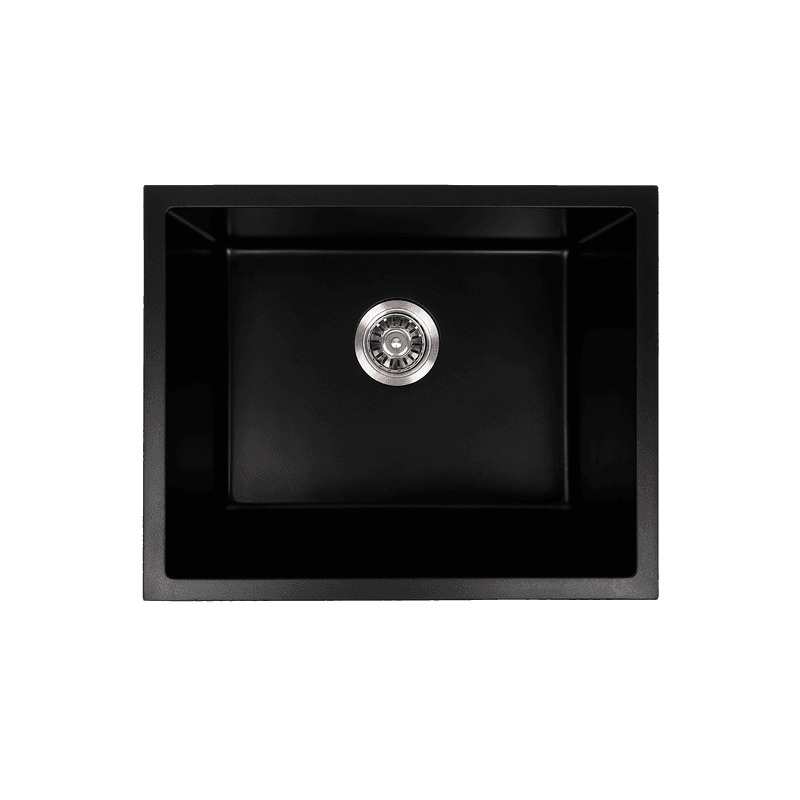 Donald 560x445 Black Granite Square Single Bowl Sink
