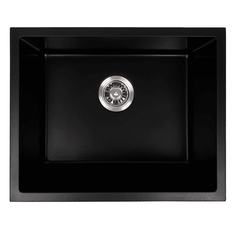 Donald 560x445 Black Granite Square Single Bowl Sink