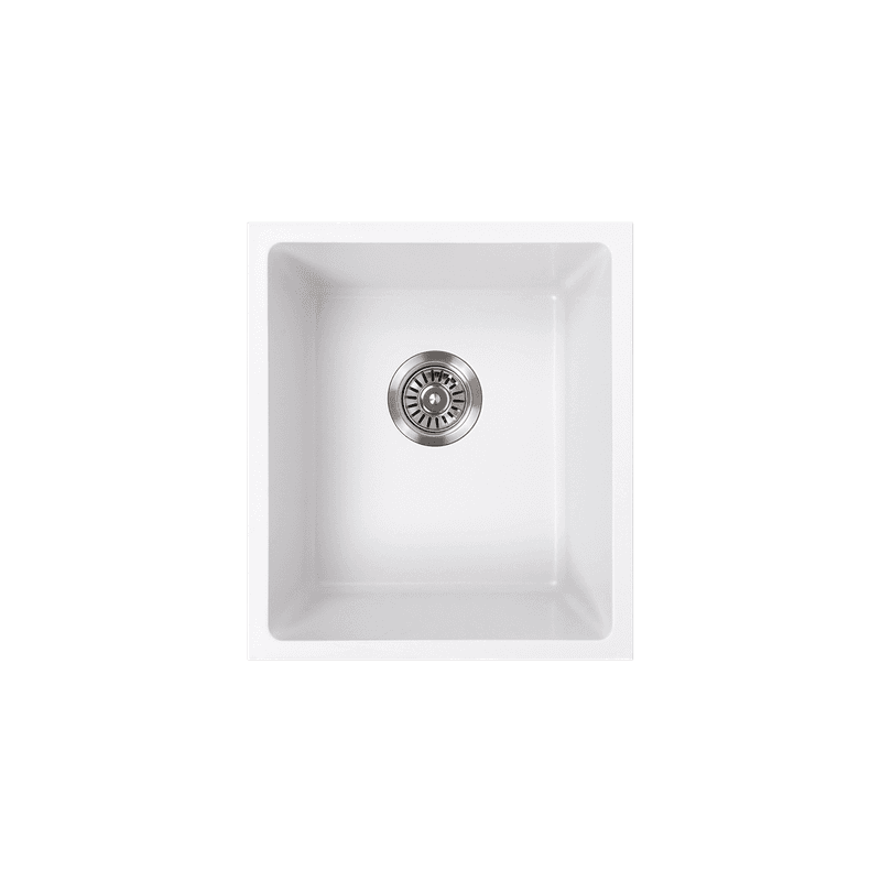 Cynthia 396x446 White Granite Single Bowl Sink