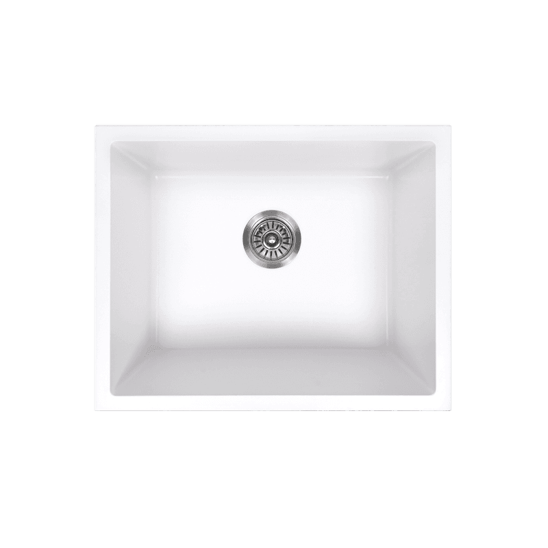 Donald 560x445 White Granite Square Single Bowl