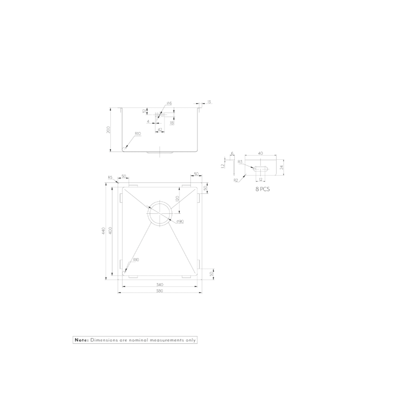 Ohelu Single Sink 380mm