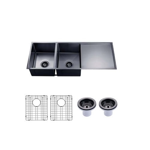 TWM9B | Stainless Steel Sink Double Bowl with Drainer