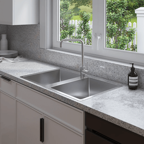 Jack 820x500 Double Bowl Tap Landing Sink