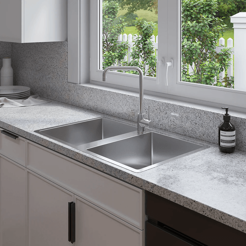 Jack 820x500 Double Bowl Tap Landing Sink