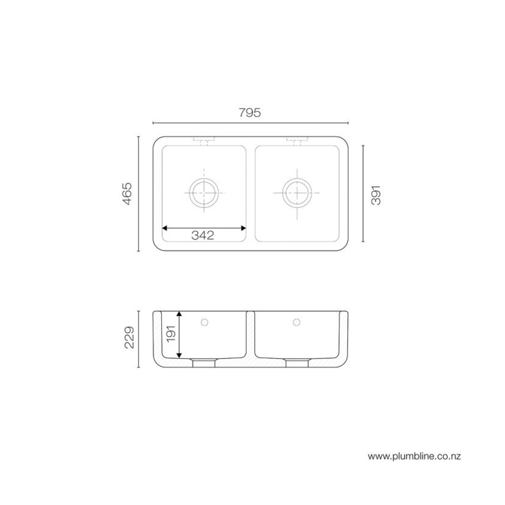 Classic 800 Double Butler Sink