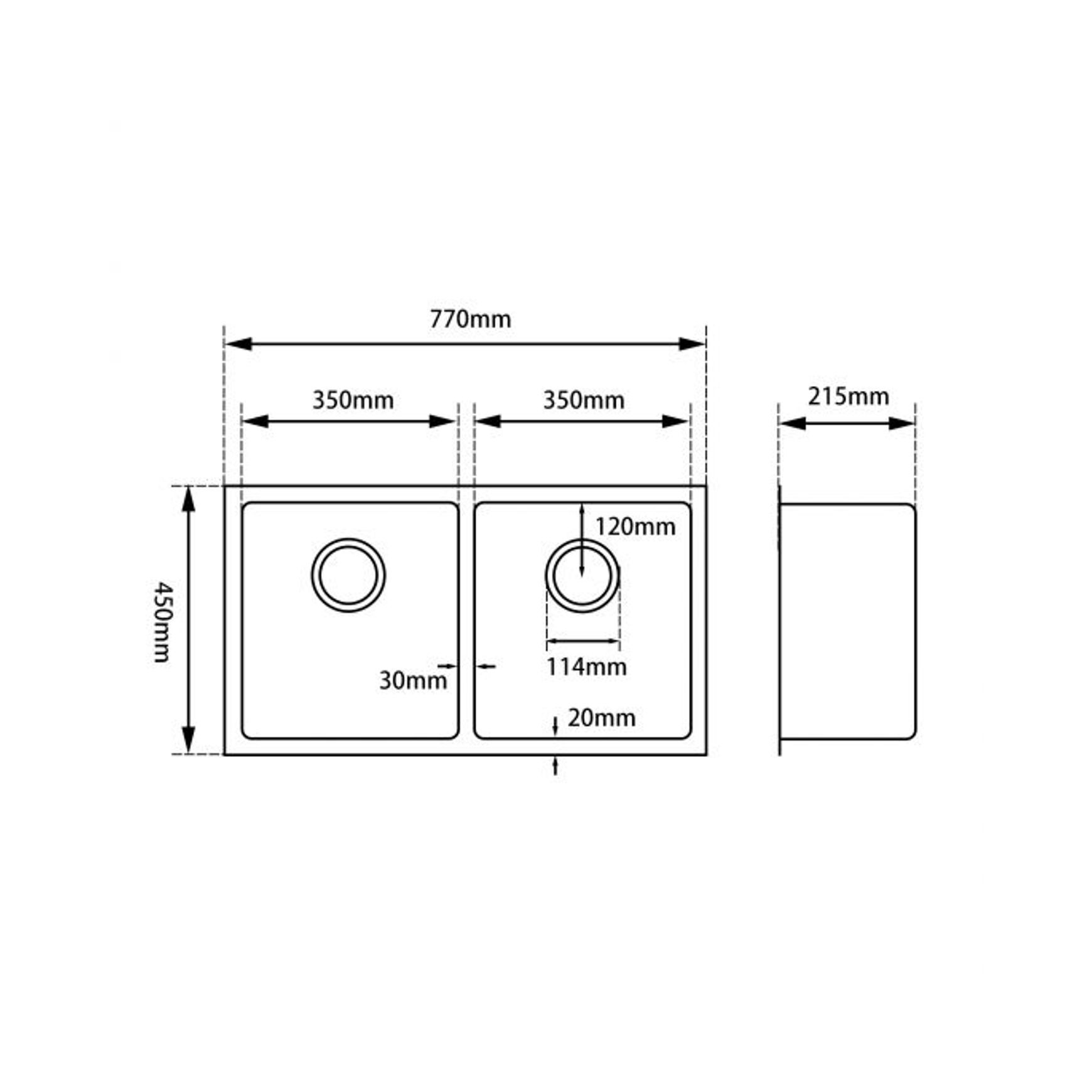 Stainless Steel Double Kitchen Sink Chrome