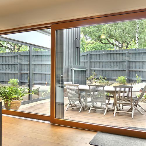 Wood-Alu | Corner Lift-slide Doors