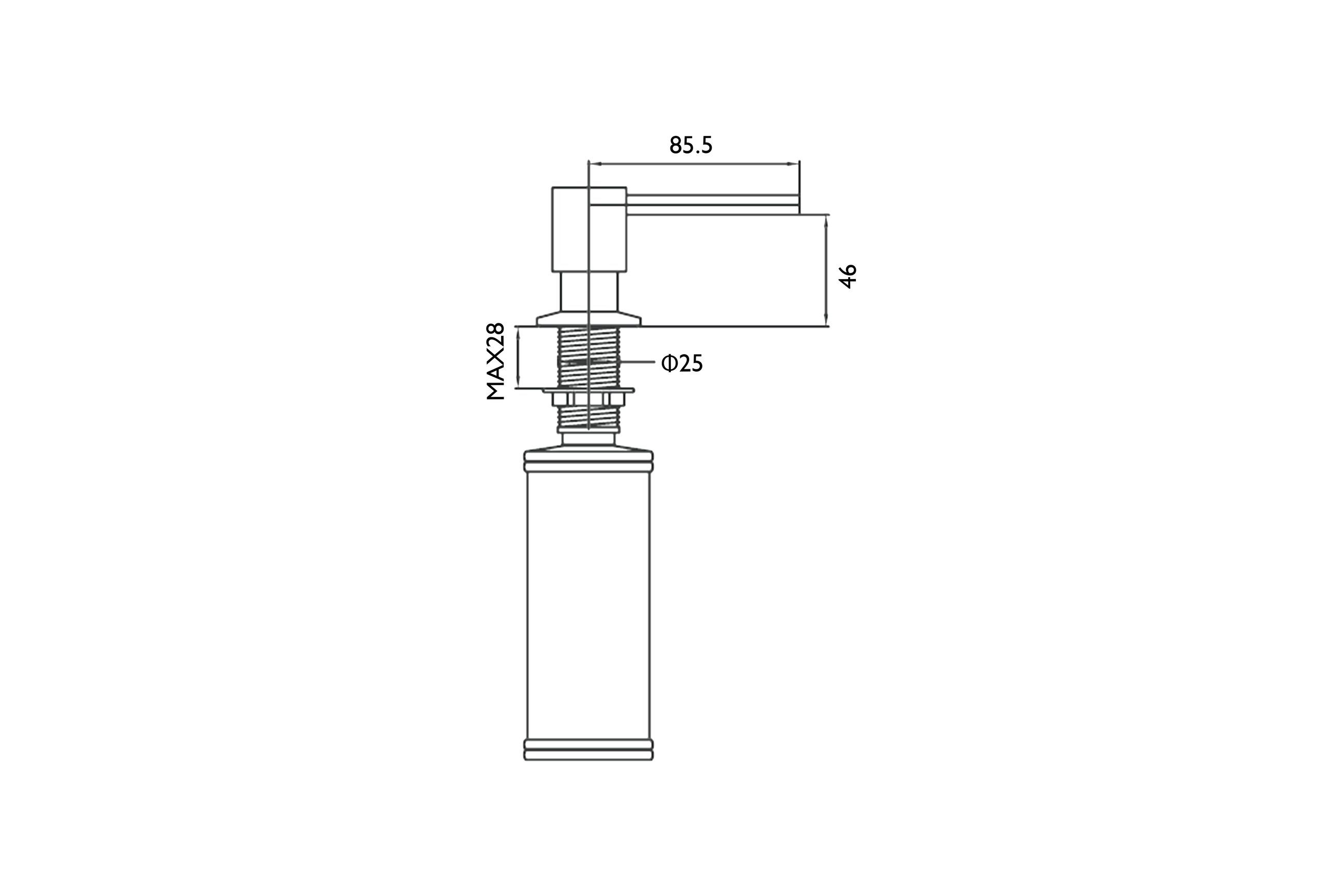 Aspen In-Bench Soap Dispenser Brushed Nickel