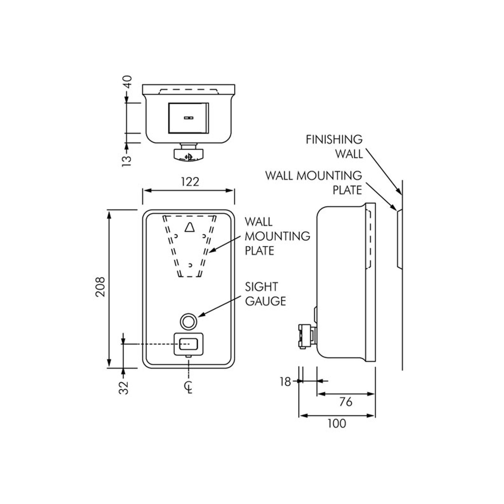 ASI Surface Mounted Vertical Liquid Soap Dispenser