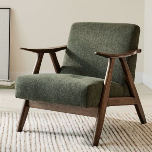 Webster Green Occasional Chair | Rustic Walnut