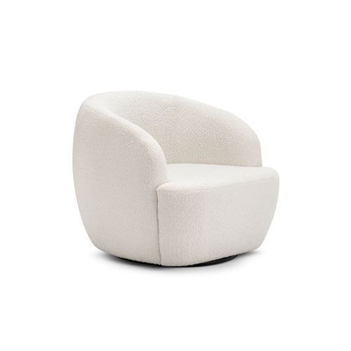 Cuddle Swivel Armchair | Cream Bouclé