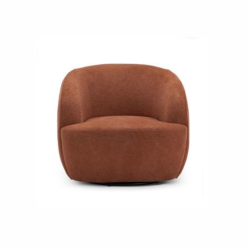 Cuddle Swivel Armchair | Rust Orange