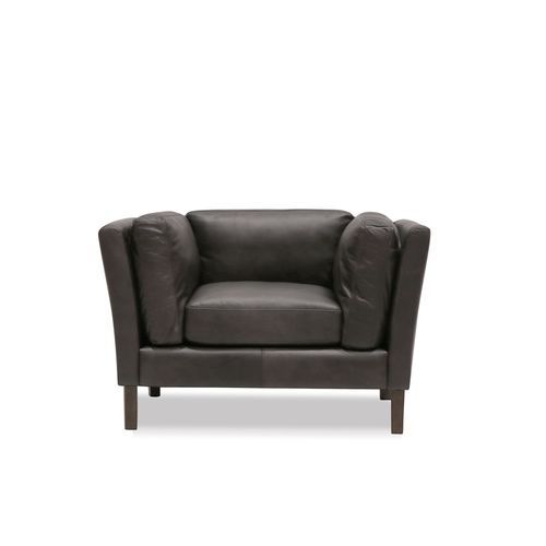 Modena Italian Leather Armchair - Onyx