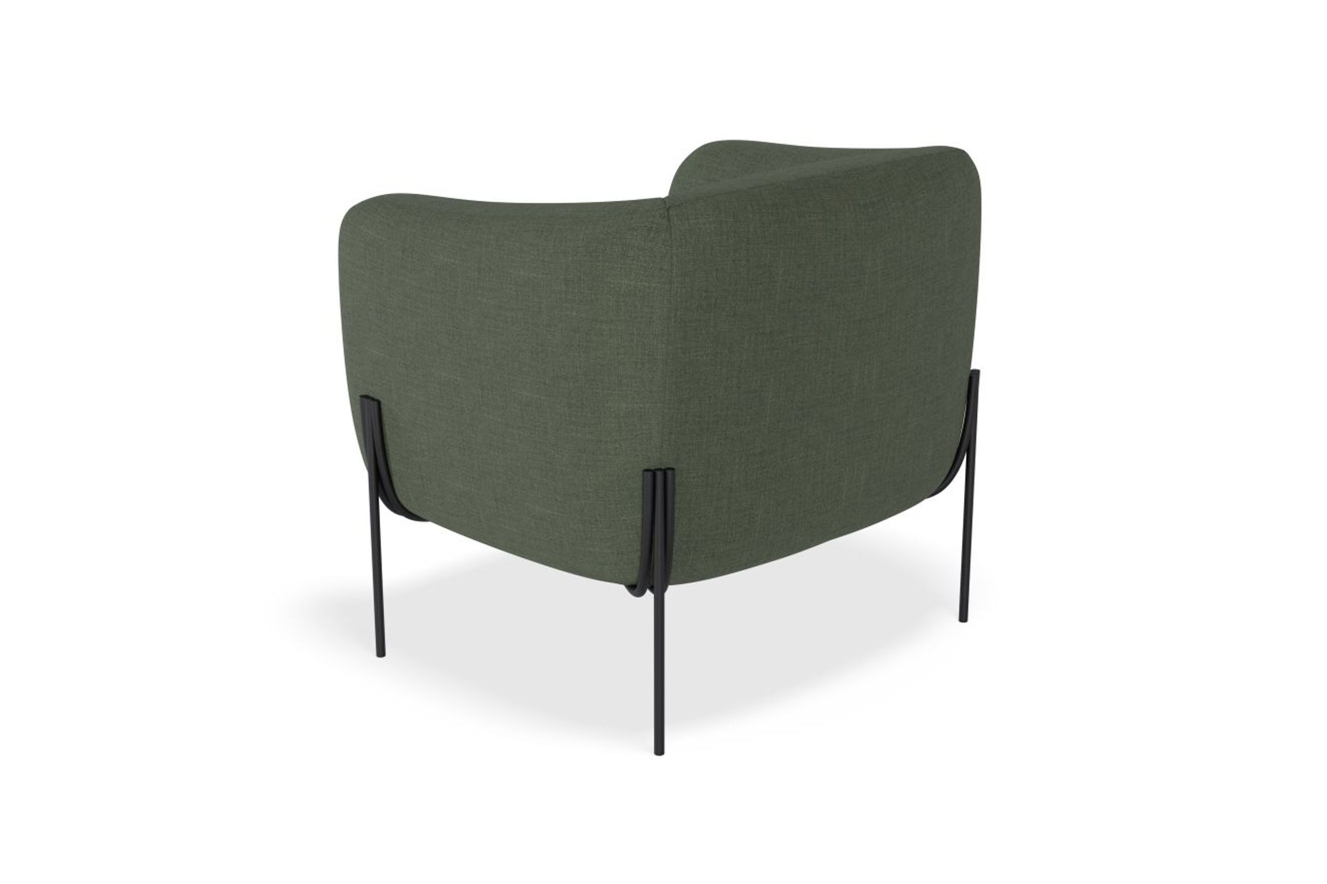 Belle Lounge Chair - Kelp Green -Brushed Matt Gold Legs