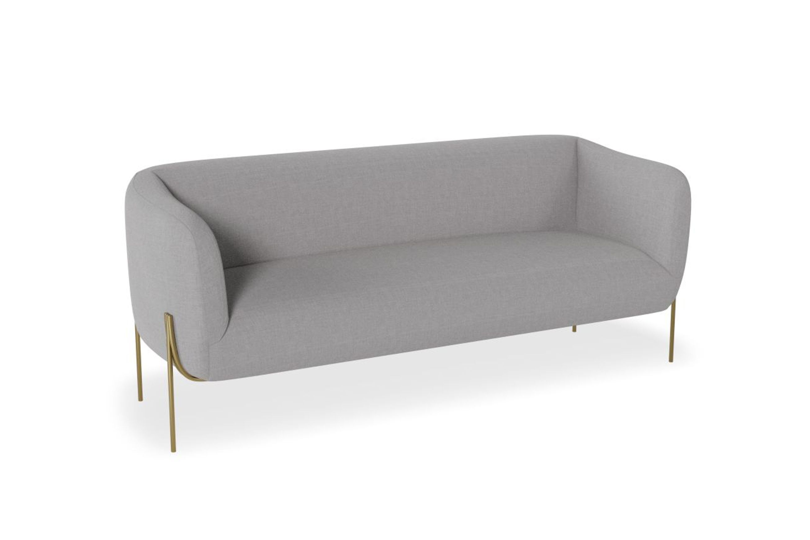 Belle 2.5 Seater Sofa - Cloud Grey - Matt Black Legs