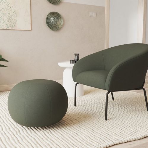 Solace Lounge Chair - Kelp Green - Matt Black Legs