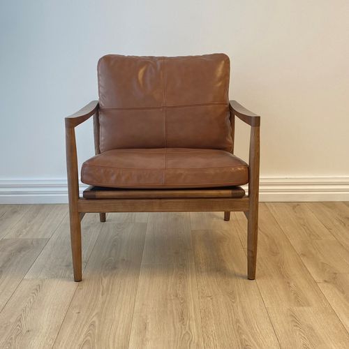 Bailey Leather Chair | Saddle