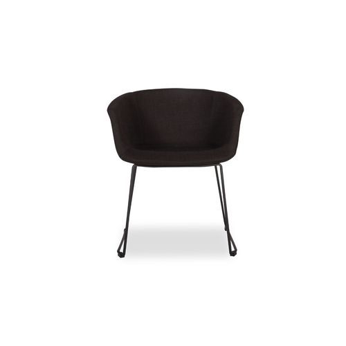 Lonsdale Arm Chair -  Black Sled - Black Linen Pad