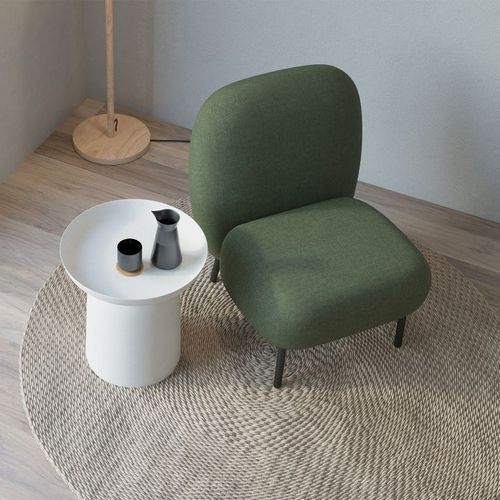 Moulon Lounge Chair - Kelp Green - Brushed Matt Bronze Legs
