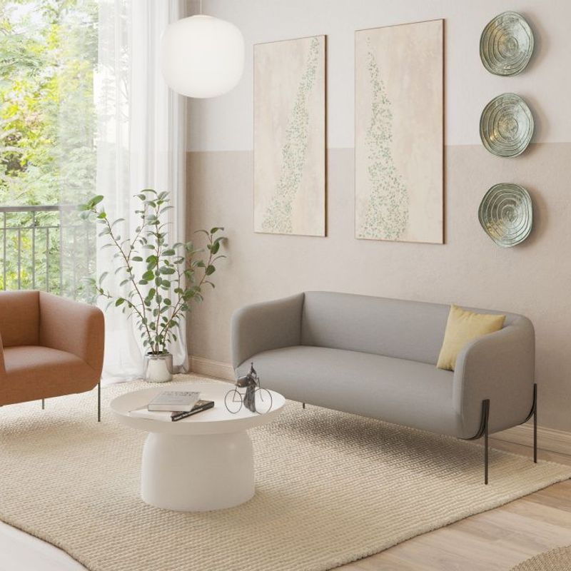 Belle Lounge Chair - Terracotta Rust - Brushed Matt Gold Legs