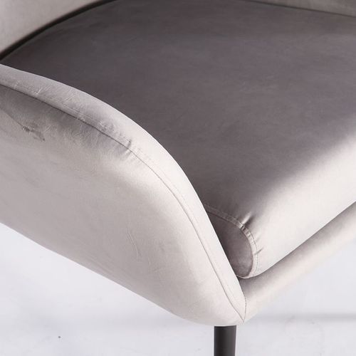 Soho Lounge Chair - Light Grey Velvet
