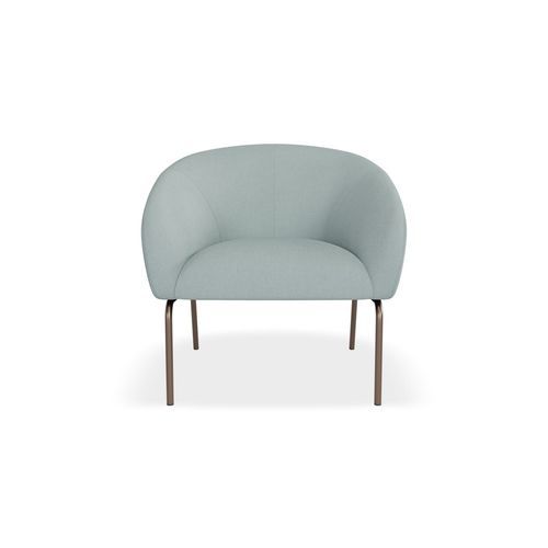 Solace Lounge Chair - Sky Blue - Brushed Matt Bronze Legs