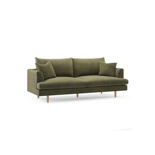 Byron 3 Seater Fabric Sofa | Feather Filled | Wattle Green