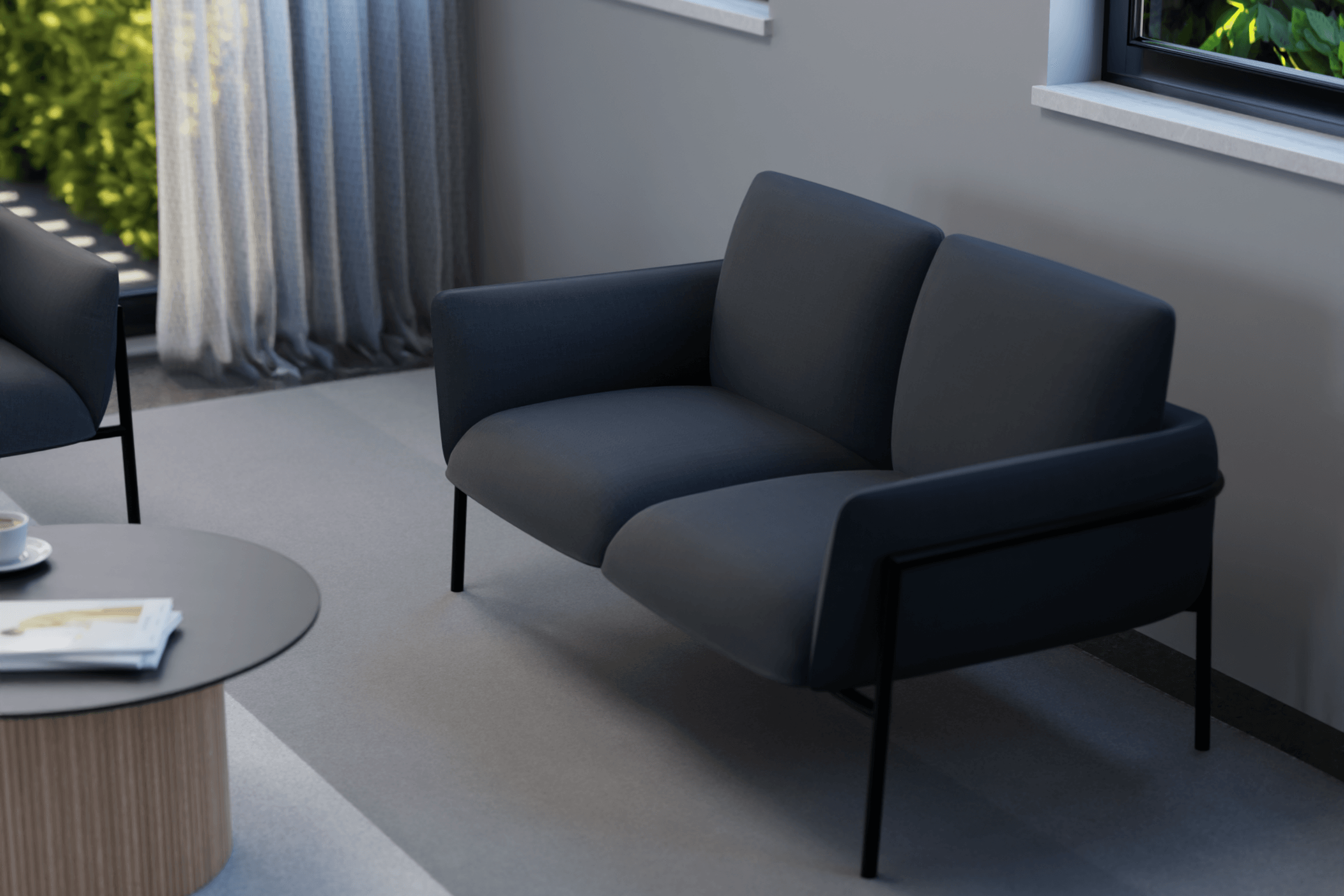 Charlie 2 Seater Midnight Blue
