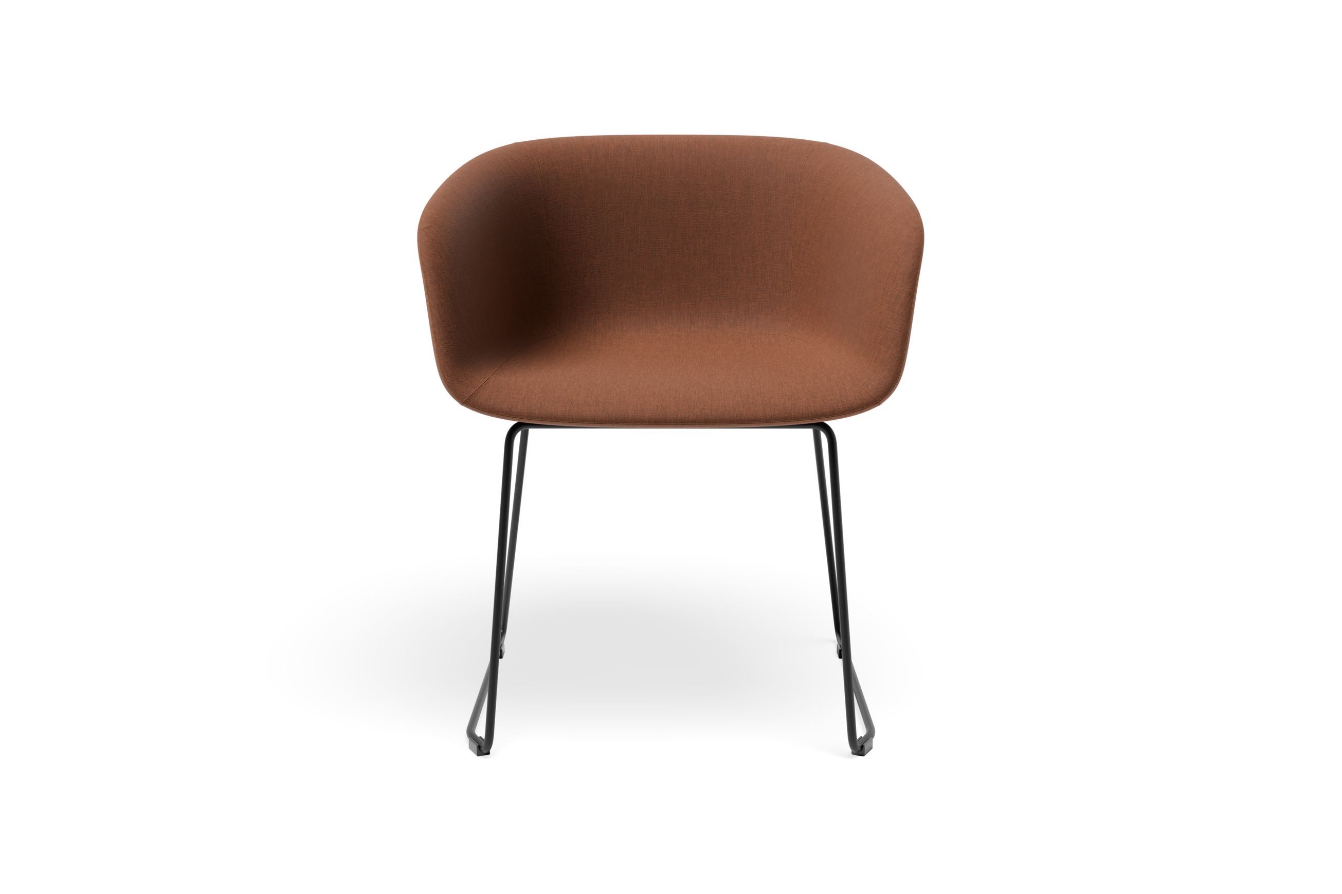 Lonsdale Armchair - Black Sled - Terracotta Brown