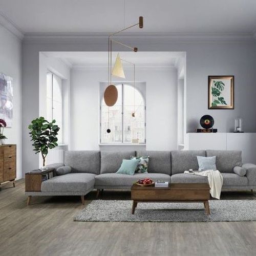 Paris Modular Sofa Series | L-Shape Extension Sofa with Left Chaise | Grey Fabric