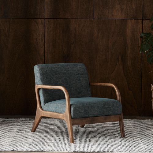 Paris Teal Occasional Chair | Walnut | Hardwood Frame