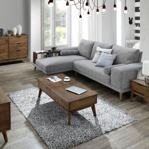 Paris Modular Sofa Series | L-Shape Sofa with Left Chaise | Grey Fabric