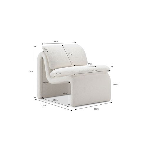 Curvee Occasional Chair | Cream Boucle