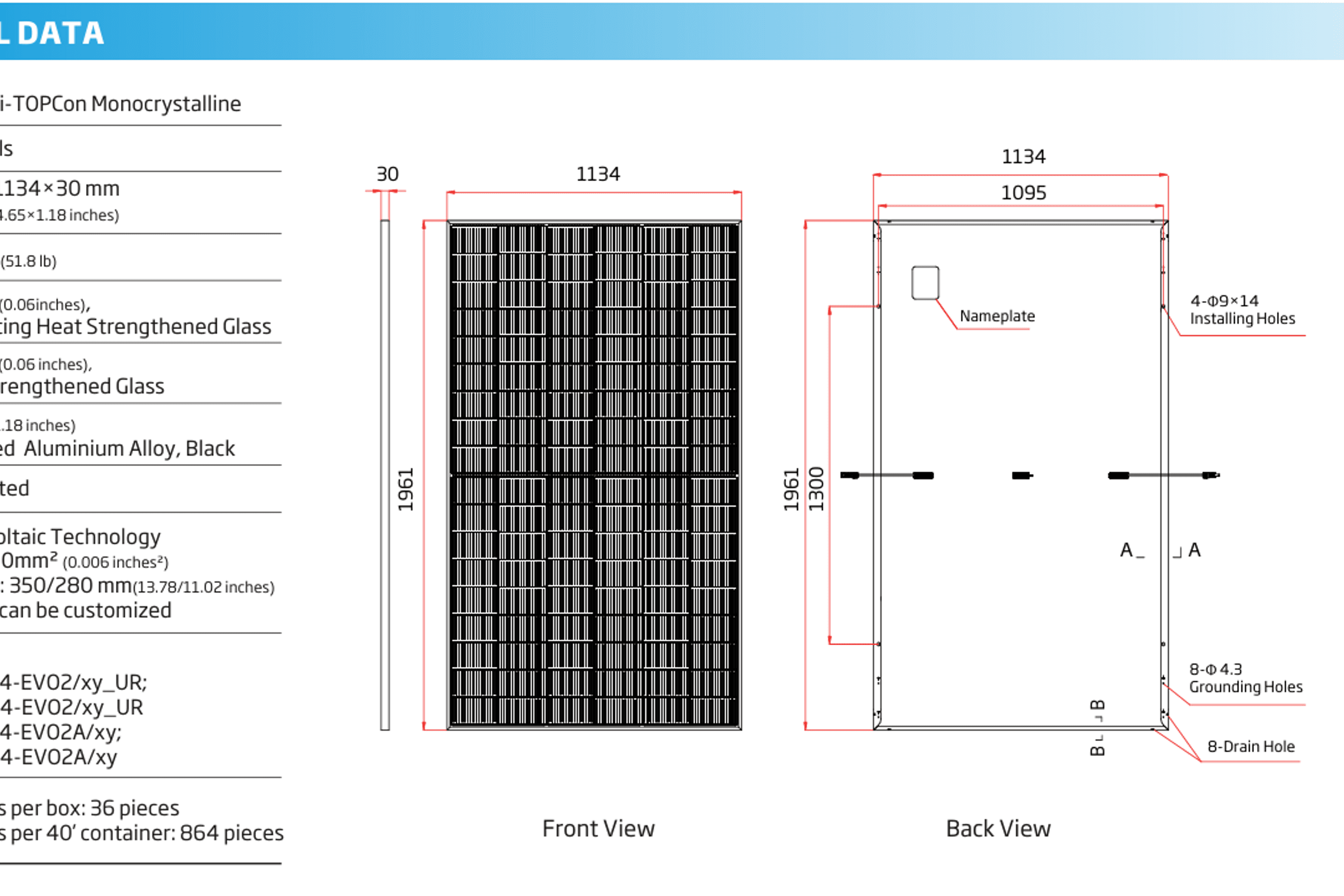 Trina Vertex S+ 500W Solar Panel