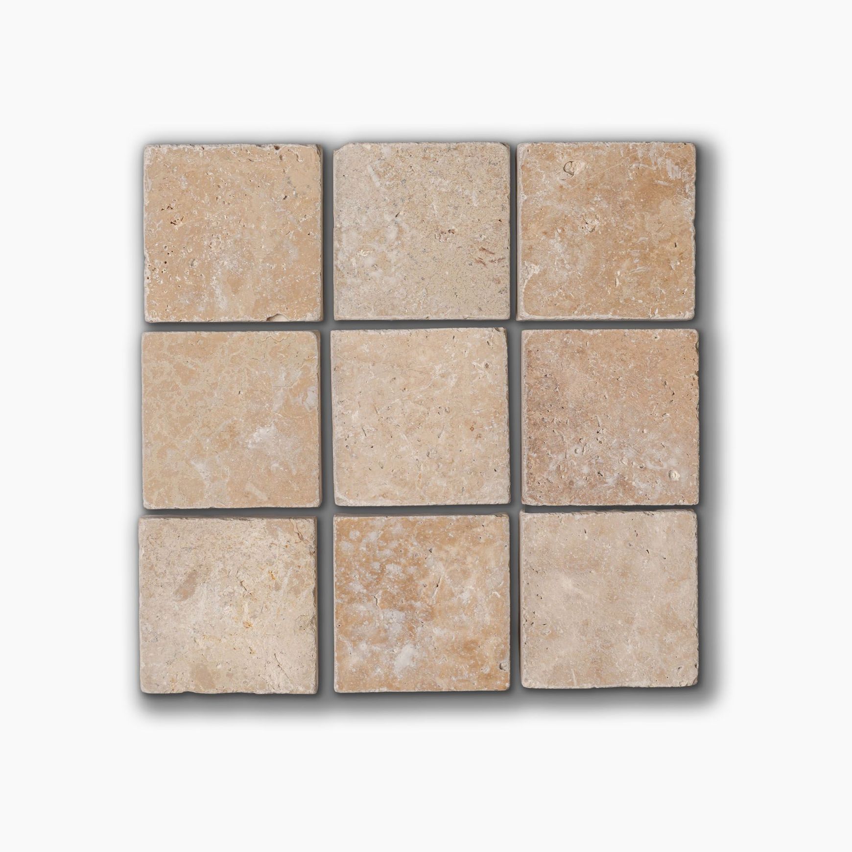 Latte Travertine Tumbled | Cobblestones