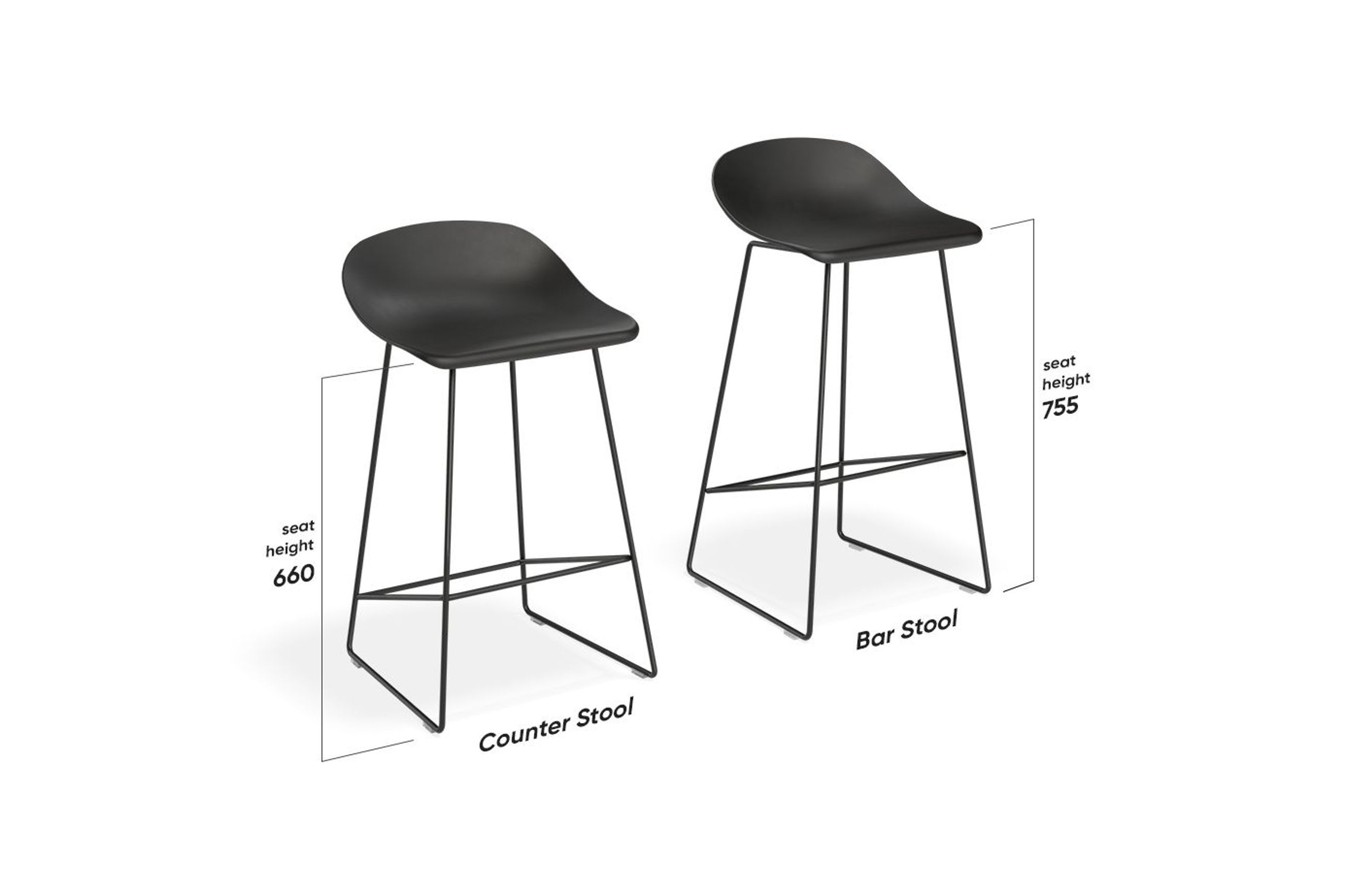 Pop Stool - Silver Grey Frame and Shell Seat