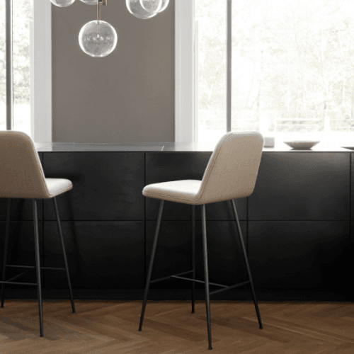 Spine Metal Stool with Back by Fredericia