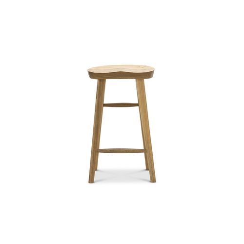 Kuni Tractor Seat Solid Barstool | 65cm | Natural