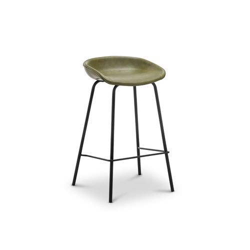 Brandon Vegan Leather Barstool | Set of 2 | Vintage Green