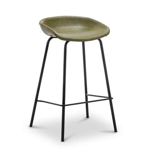 Brandon Vegan Leather Barstool | Set of 2 | Vintage Green