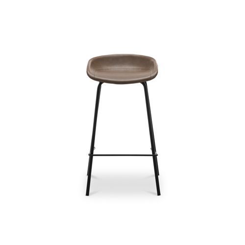 Brandon Vegan Leather Barstool | Set of 2 | Mocha Brown