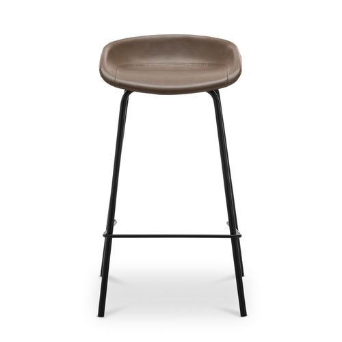 Brandon Vegan Leather Barstool | Set of 2 | Mocha Brown